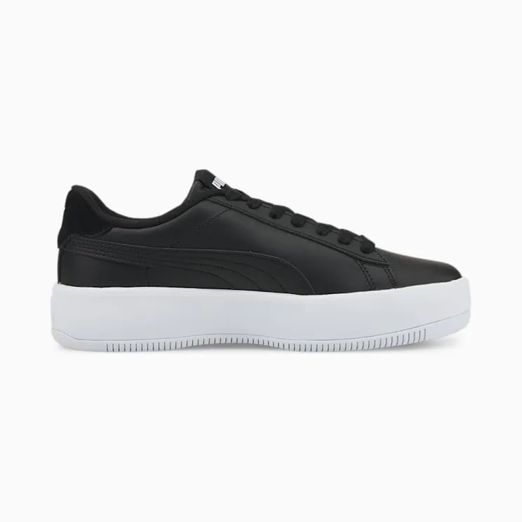 Puma Lily Platform met veters Wit/Zwart (384617-02)