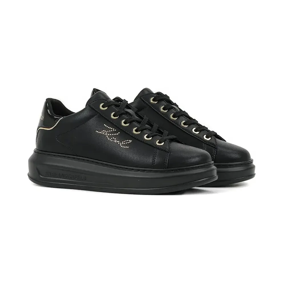 Karl Lagerfeld KAPRI sneakers met plateauzool en logodetail – Schwarz (KL62518)