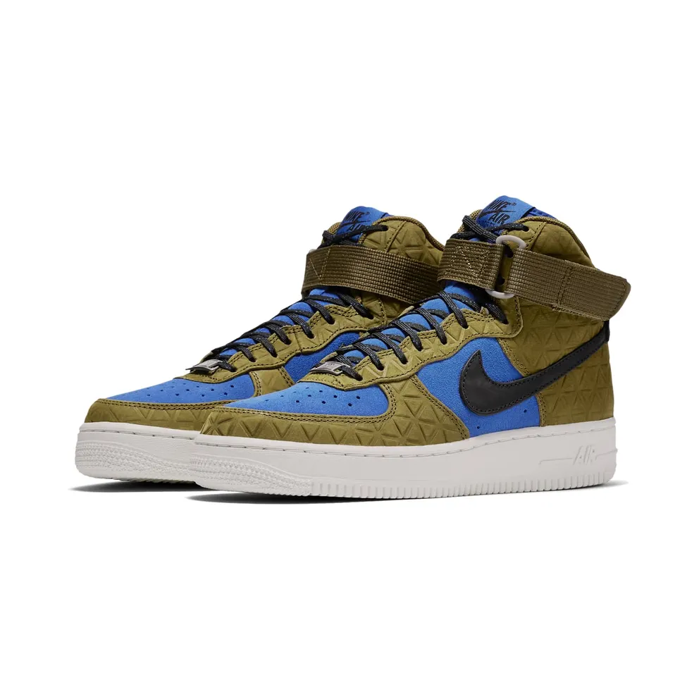 Nike Air Force 1 Hi Premium Suede Olive Flak/Black-Midnight Turquoise (W)