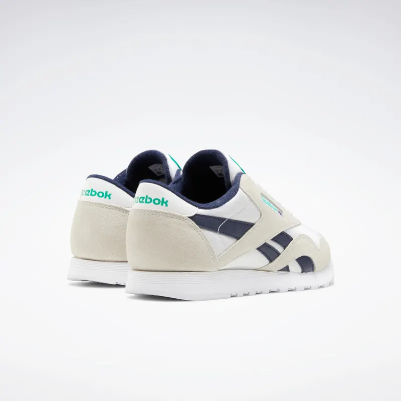 Reebok Classic Nylon Shoes White / Vector Navy / Court Green