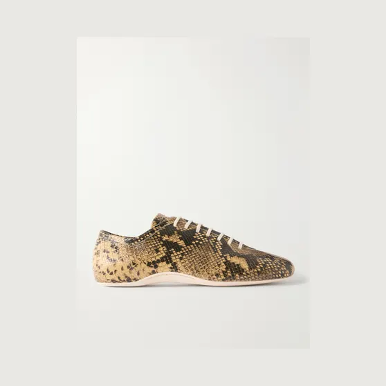 Dries Van Noten Snake-Effect Leather Sneakers Snake print (262-021703-0397)