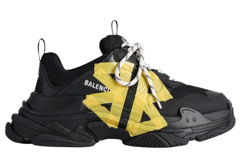 Balenciaga Triple S Tape Type Black Yellow (536737 WTRST 1070)