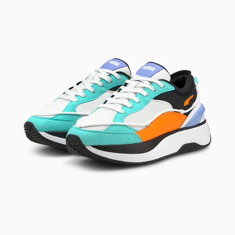 PUMA Cruise Rider Lace Women’ White/Elektro Aqua (381614-02)