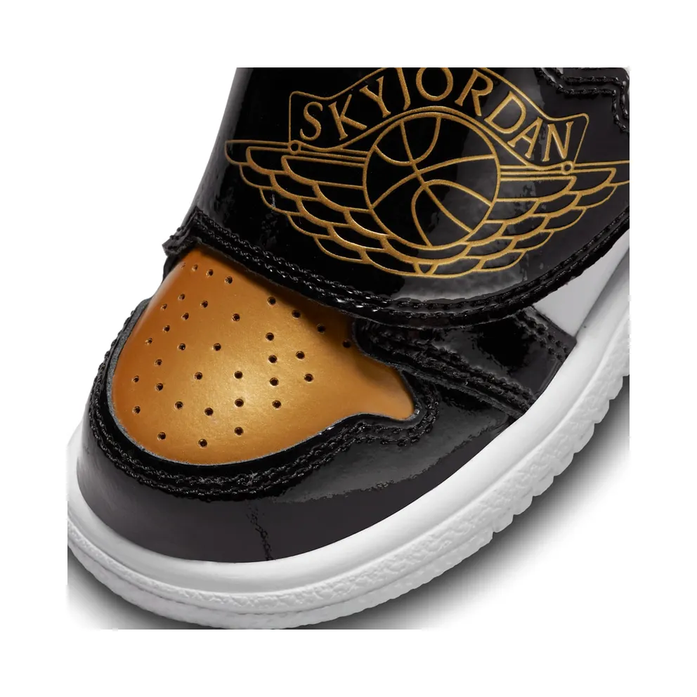 Sky Jordan 1 Mid Black Metallic Gold White (DV6068-071)