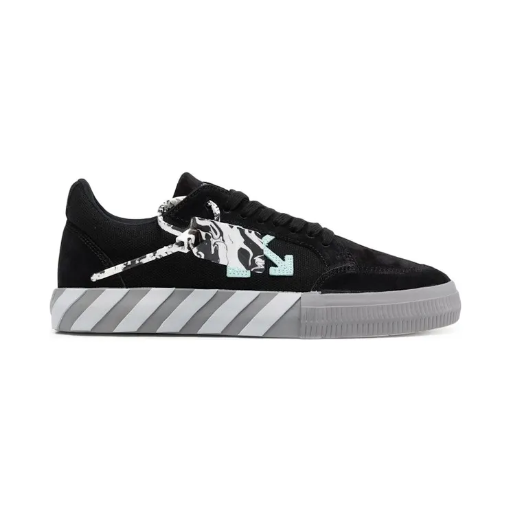 OFF-WHITE Vulc Low Black Grey Light Blue (OMIA085F21LEA0051043)