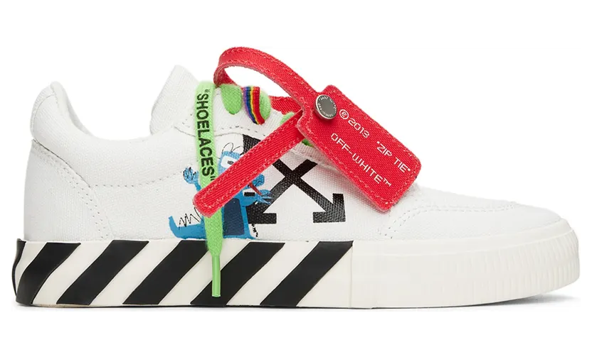 Off-White Kids White Monsters Vulcanized Sneakers (OBIA003F22FAB0010145)