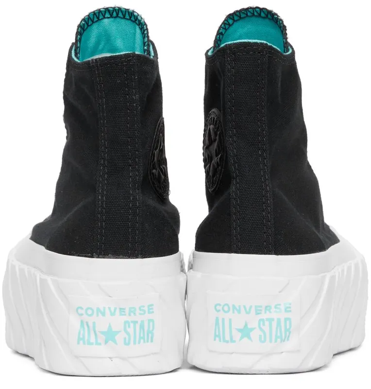 Converse Surface Fusion Lift 2X Platform Chuck Taylor All Star Black/electric Aqua/White (571675C)
