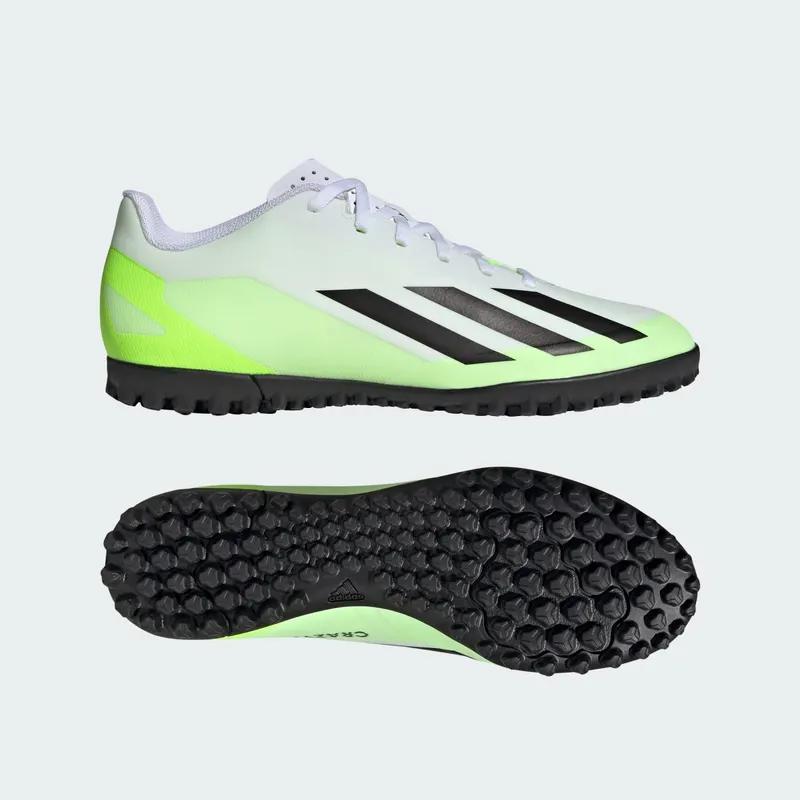 adidas X Crazyfast.4 Turf Cloud White Core Black Lucid Lemon (IE1583)