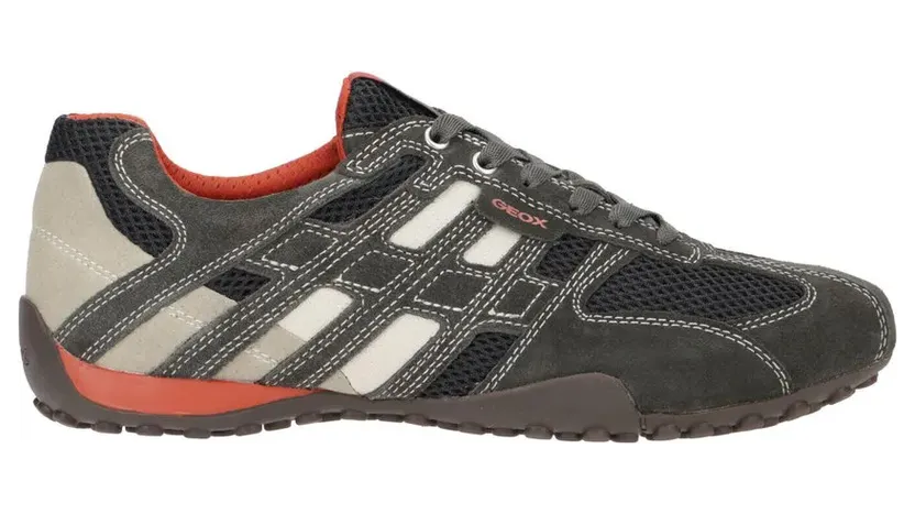 Geox sneaker Antraciet / Lichtgrijs / Donkergrijs / Donkeroranje (U4207K02214-C1300)