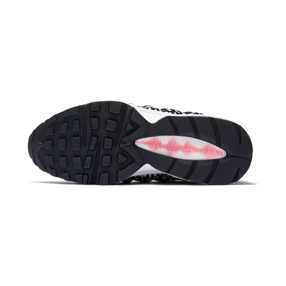 Nike Air Max 95 Print Black White Bright Crimson (GS) Black/White-Bright Crimson (AQ9711-001)