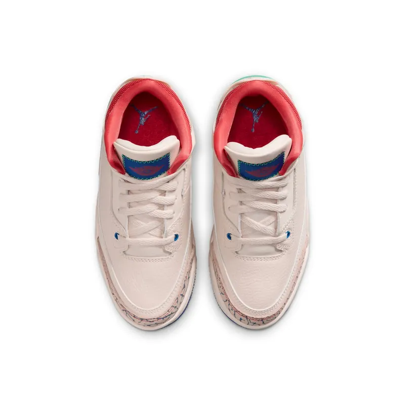 Air Jordan Three Chalk / Track Red / True Blue (IO2074-100)