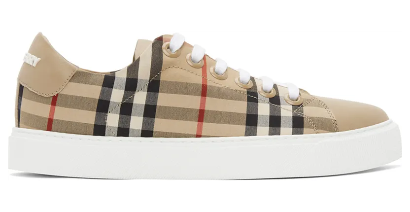 Burberry Beige Vintage Check Albridge Sneakers (8038866)