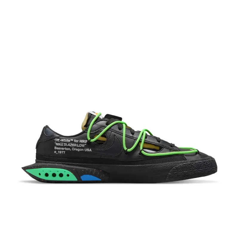 Nike Blazer Low Off-White Black Electro Green (DH7863-001)