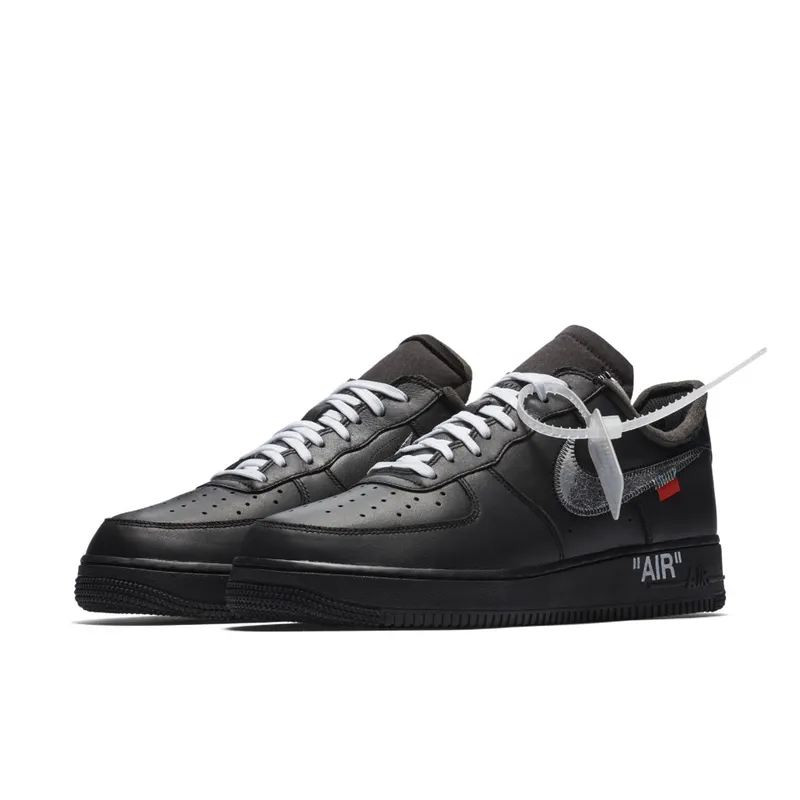 Nike Air Force 1 ’07 Virgil x MoMA (No Socks) Black/Metallic Silver-Black (AV5210-001)