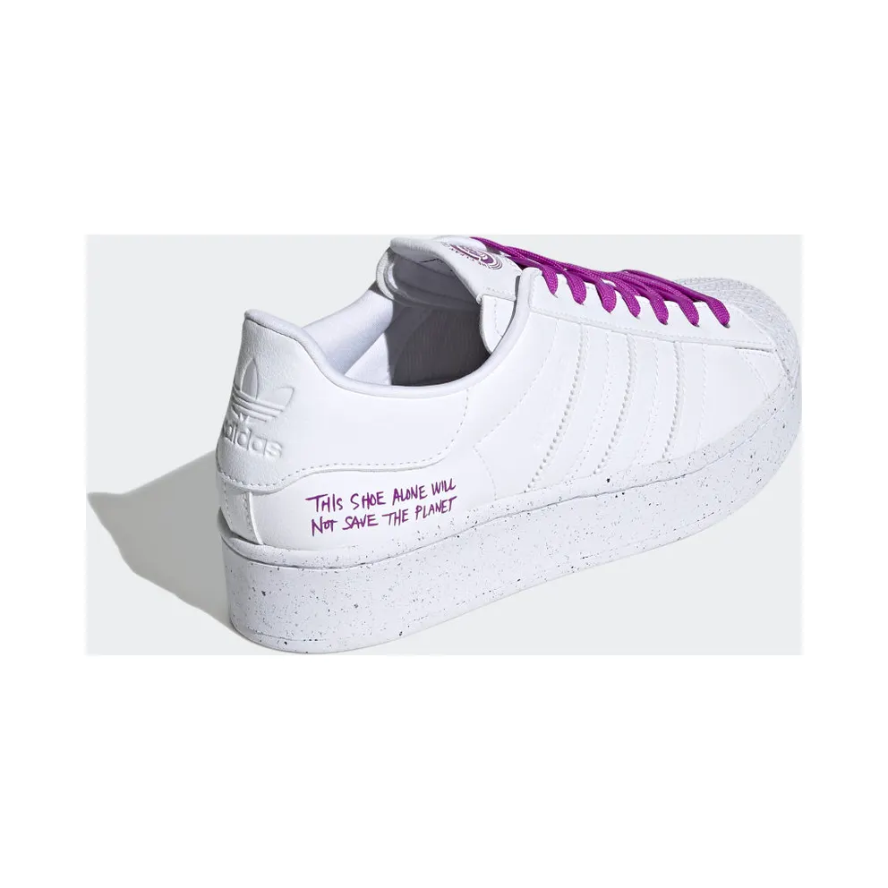 Adidas Superstar Bold ‘Clean Classics Collection – White Shock Purple’ Cloud White/Cloud White/Shock Purple (FY0129)