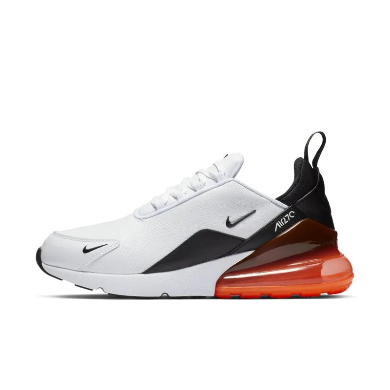 Nike Air Max 270 Leather White Black Hyper Crimson White/Black-Hyper Crimson-Metallic Dark Grey (BQ6171-100)