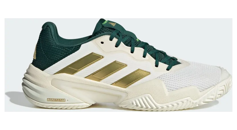 Adidas Barricade 13 Tennis Core White / Gold Metallic / Collegiate Green (IH5140)