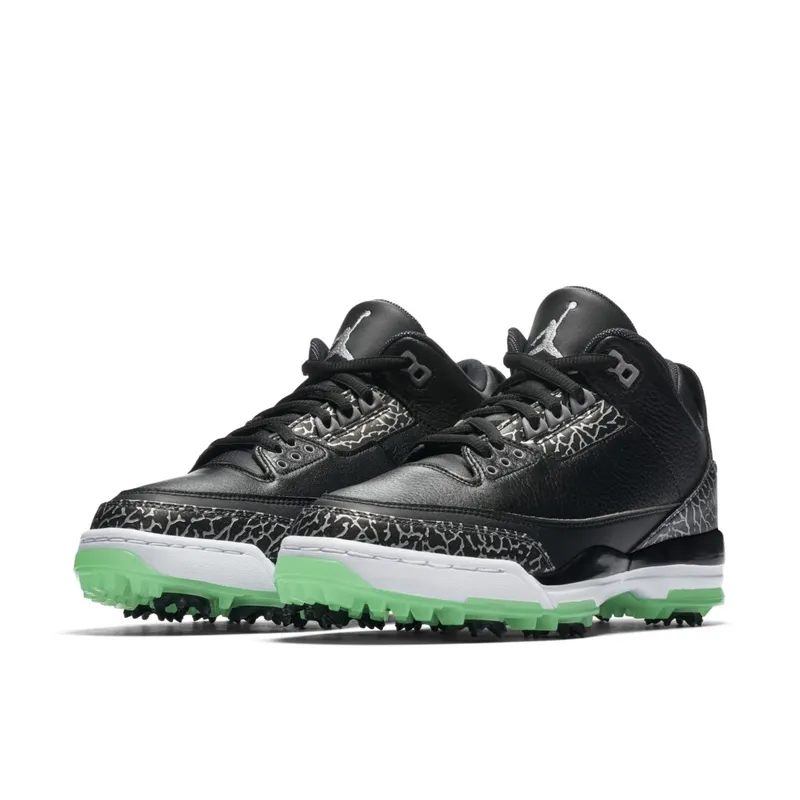 Jordan 3 Retro Golf Black Green Glow Black/Black-Green Glow (AJ3783-001)