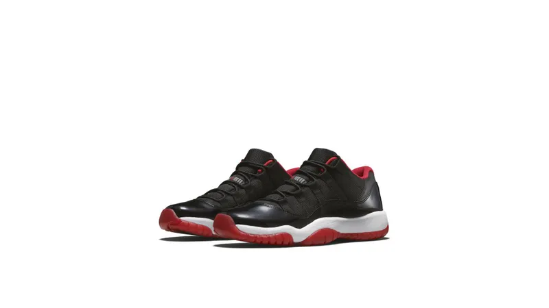 Jordan 11 Retro Low Bred (GS) Black/True Red-White (528896-012)