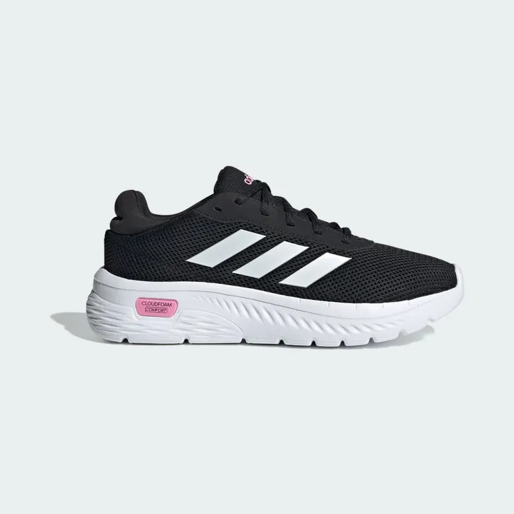 Adidas Cloudfoam Comfy Core Black / Cloud White / Bliss Pink (IH2974)