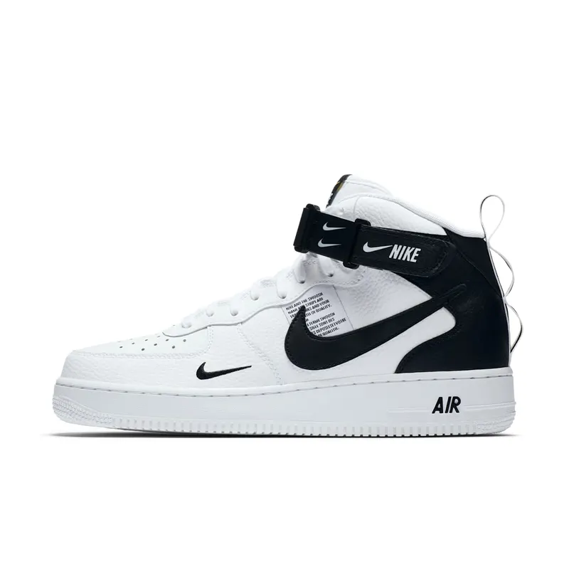 Nike Air Force 1 Mid Utility White Black White/Black-Tour Yellow (804609-103)