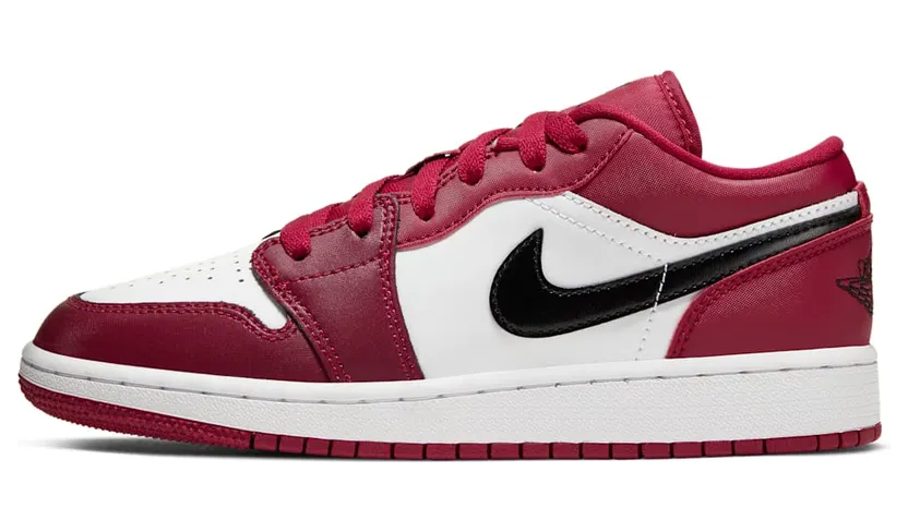 Air Jordan 1 Low’Noble Red’ GS “Noble Red / White / Black” (553560-604)