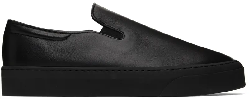 The Row Black Leather Dean Slip-On (F2008-N60)