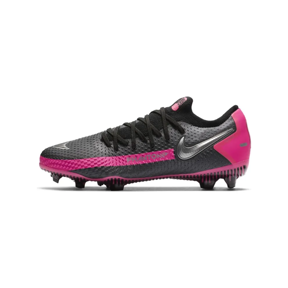 Nike Phantom GT Pro FG Black Pink Blast (GS) Black/Pink Blast-Metallic Silver (CK8473-006)