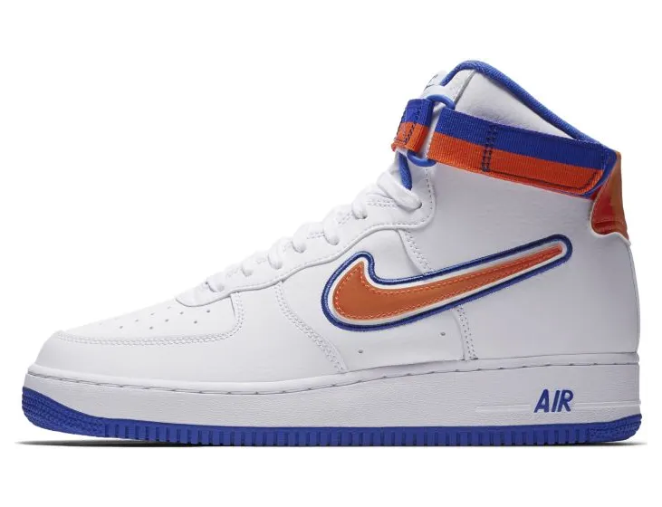 Nike Air Force 1 High Sport NBA White Team Orange Game Royal