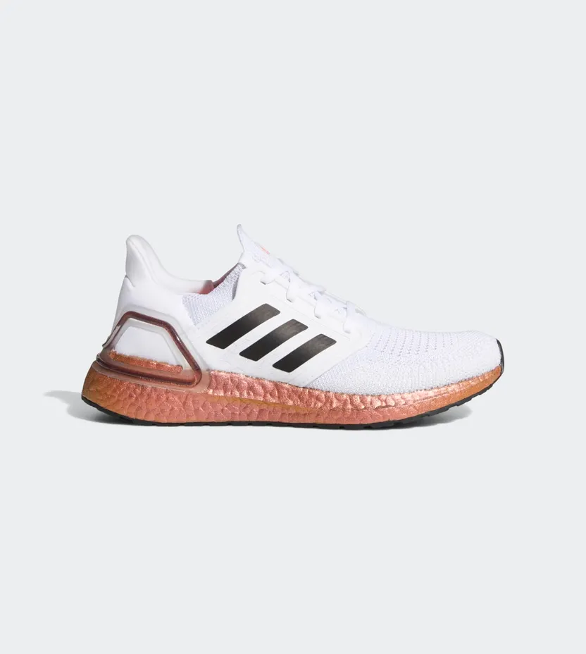 adidas Ultraboost 20 Cloud White / Core Black / Signal Pink / Coral (EG9780)