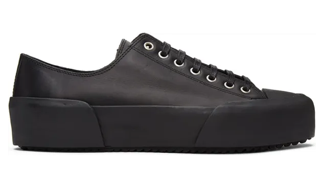 Jil Sander Black Leather Sneakers (JI35545C-12311)
