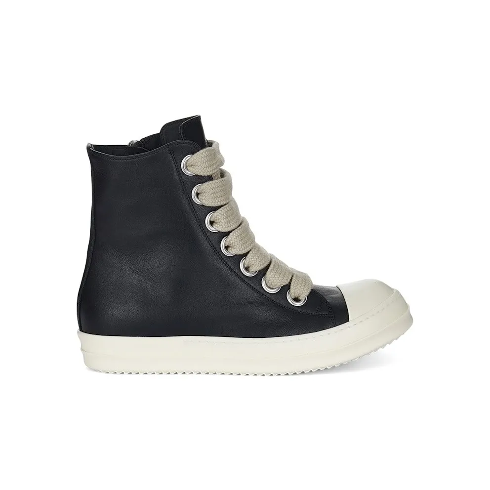 Rick Owens Jumbo Laced High Black Milk Leather (RP02E4878 LCOW2 911)