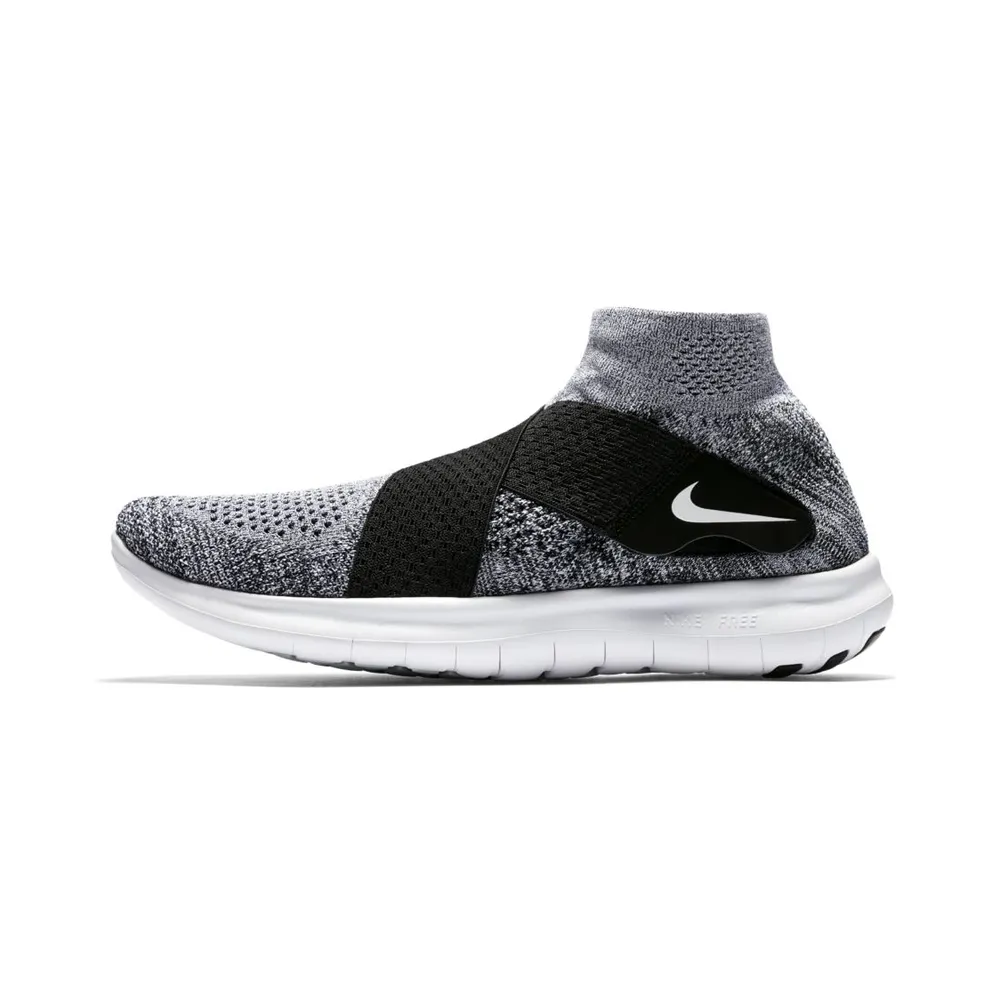 Nike Free RN Motion Flyknit 2017 Black White Black/White-Pure Platinum-Wolf Grey (880845-001)