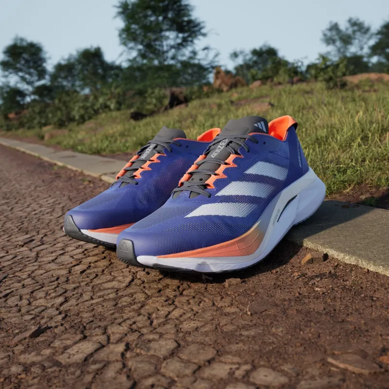 Adidas Adizero Boston 12 Lucid Blue / Cloud White / Impact Orange (JI4475)