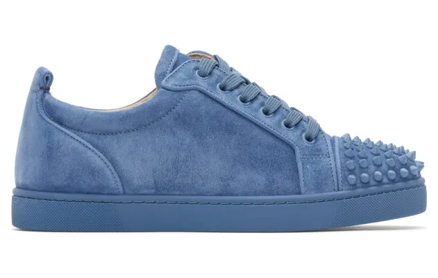 Christian Louboutin Blue Louis Junior Spikes Orlato Flat Sneakers (3160934)