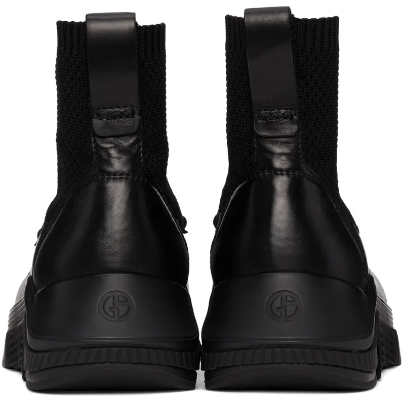 Giorgio Armani Paneled Chunky-Soled High-Top “Black” (X2Z030 XM963)