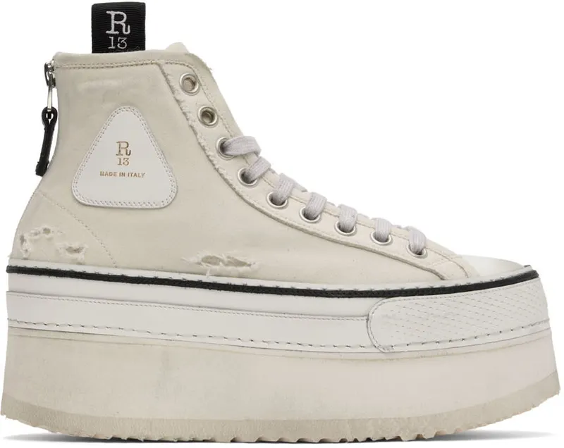 R13 Off-White Kurt Platform High-Top (R13S0071-003)