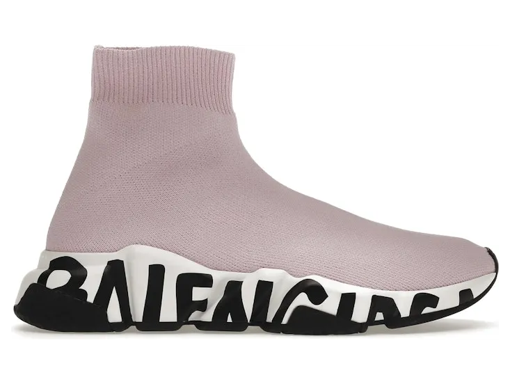 Balenciaga Speed Graffiti Pink Black (W) (605942 W2DB7 5691)