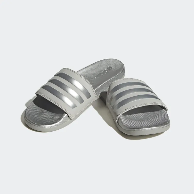 Adidas Adilette Comfort Slides Grey Two / Silver Metallic / Grey Two (H03619)