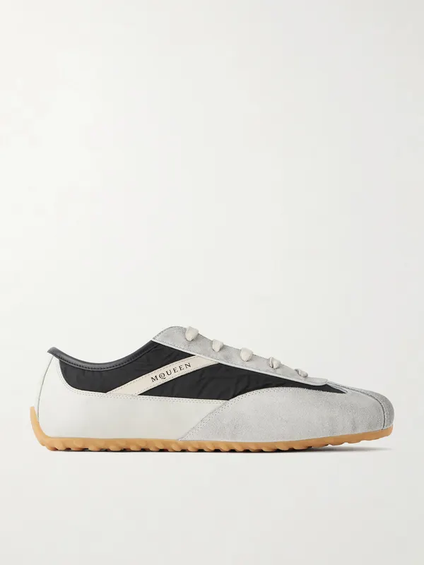 Mcqueen Suede-Trimmed Shell Sneakers Gray (868496WIAKI)