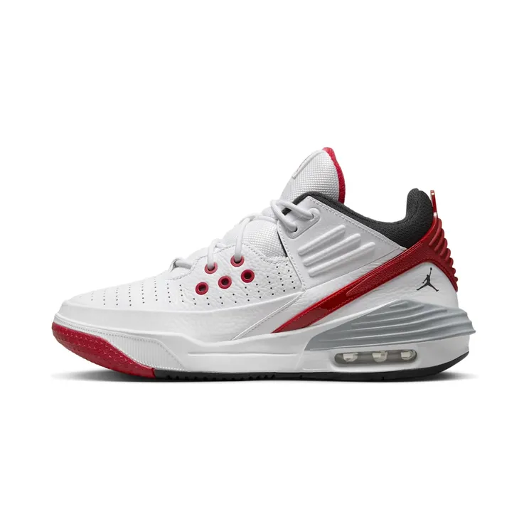 Jordan Max Aura 5 “White / Varsity Red / Wolf Grey / Black” (DZ4353-101)