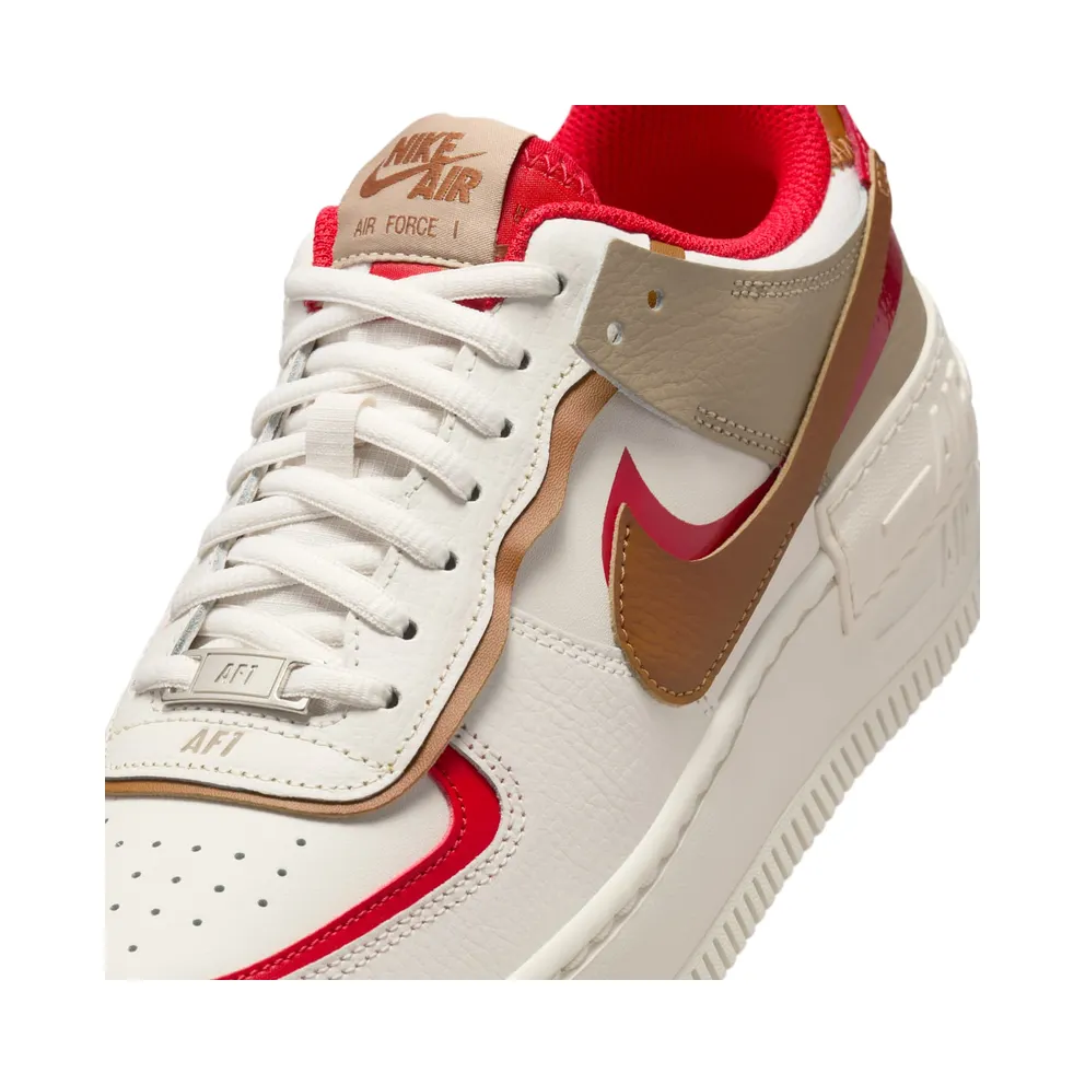 Nike Air Force 1 Low Shadow “Phantom Fire Red Khaki” (HQ3400-030)