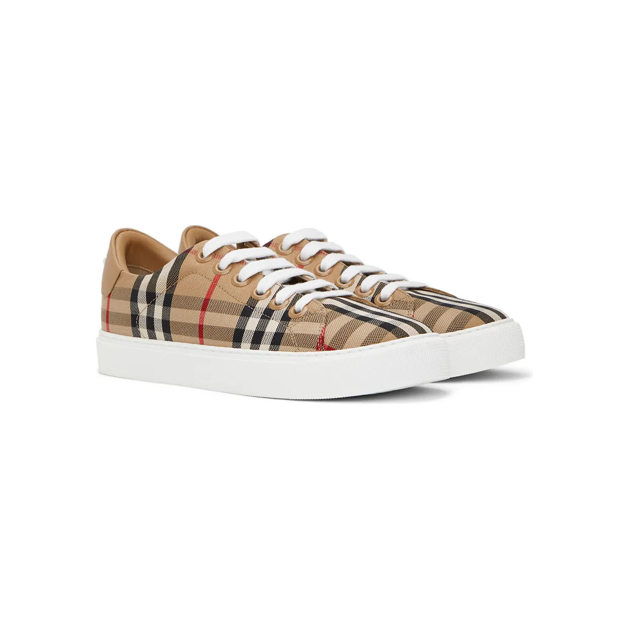 Burberry Beige New Albridge Check Sneakers (8049777) (4)