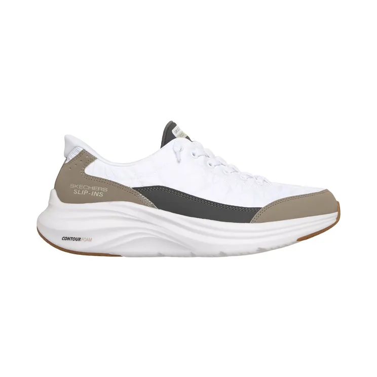 Skechers Slip-ins: Contour Foam – Cozy Fit Wit/Taupe