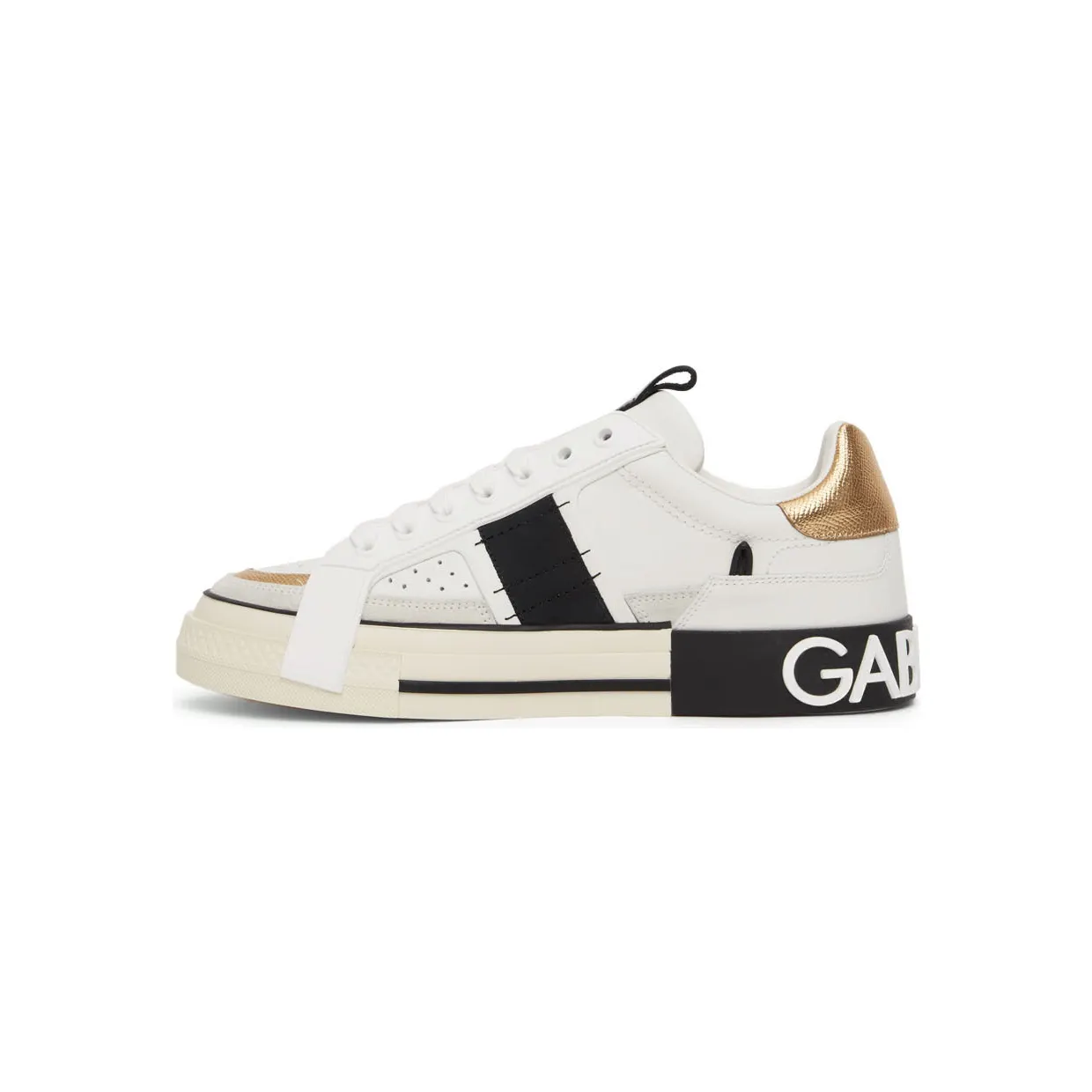Dolce & Gabbana White & Black Contrasting 2.Zero Sneakers (CS1863 AO222) (3)