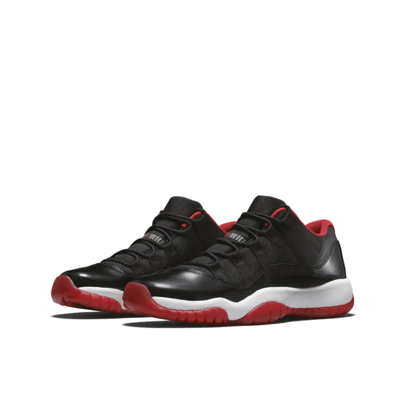 Jordan 11 Retro Low Bred (GS) Black/True Red-White (528896-012)