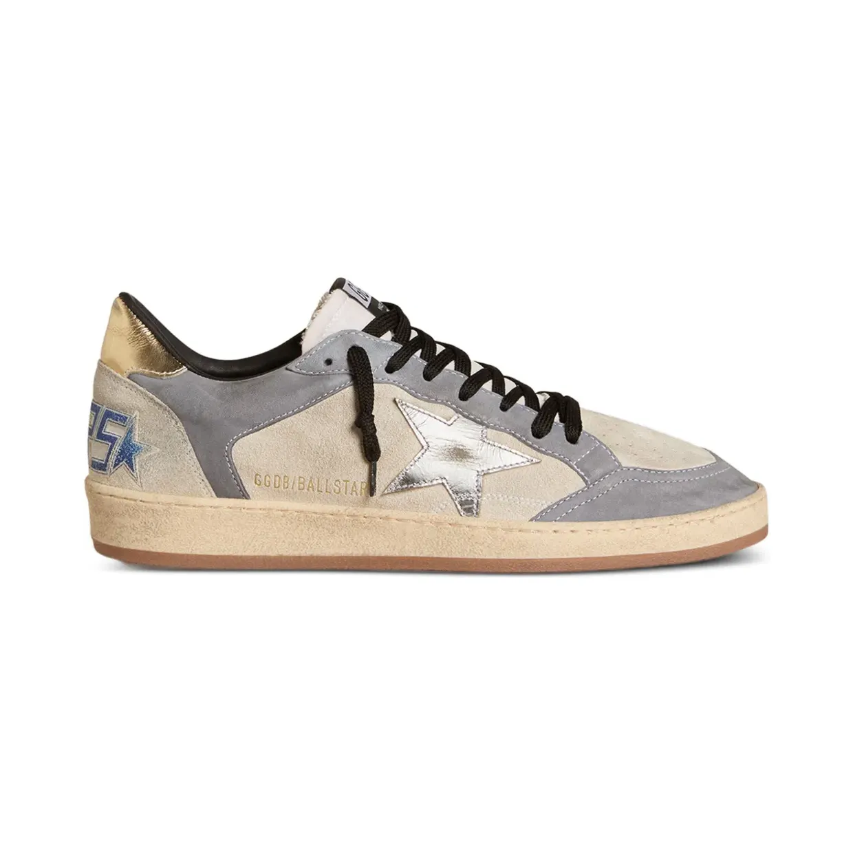 Golden Goose Ball Star leren “Grey” (GMF00327F007366)