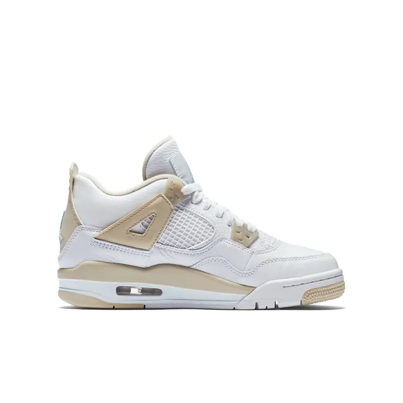Jordan 4 Retro Sand 2017 (GS) White/Boarder Blue-Light Sand (487724-118)