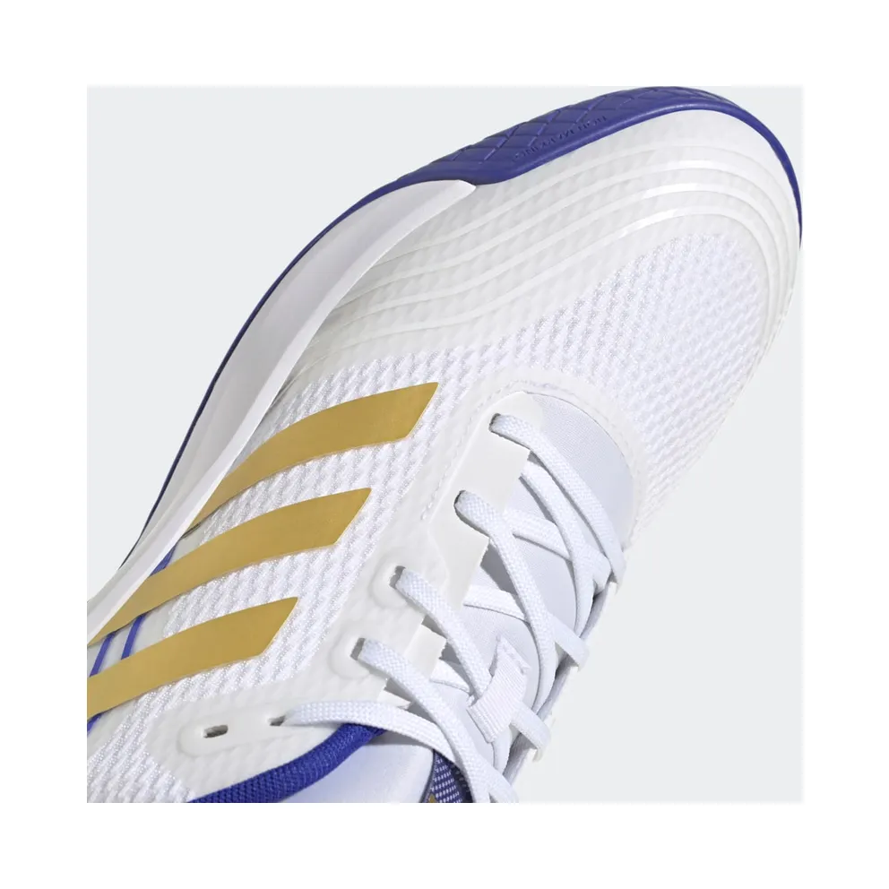 adidas Novaflight Volleyball Shoes Cloud White / Matte Gold / Lucid Blue (HQ3514)