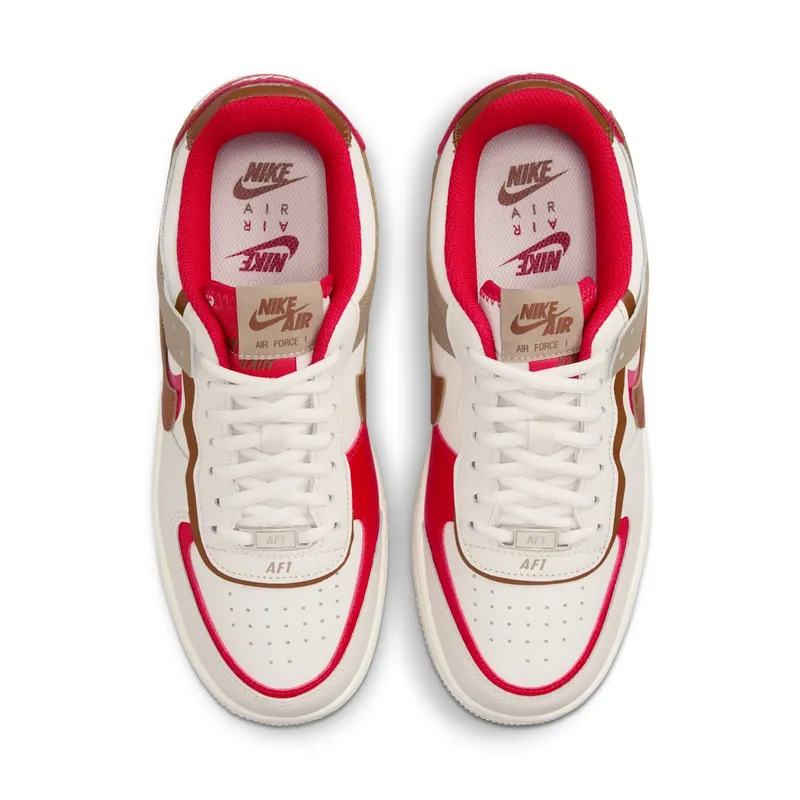 Nike Air Force 1 Low Shadow “Phantom Fire Red Khaki” (HQ3400-030)